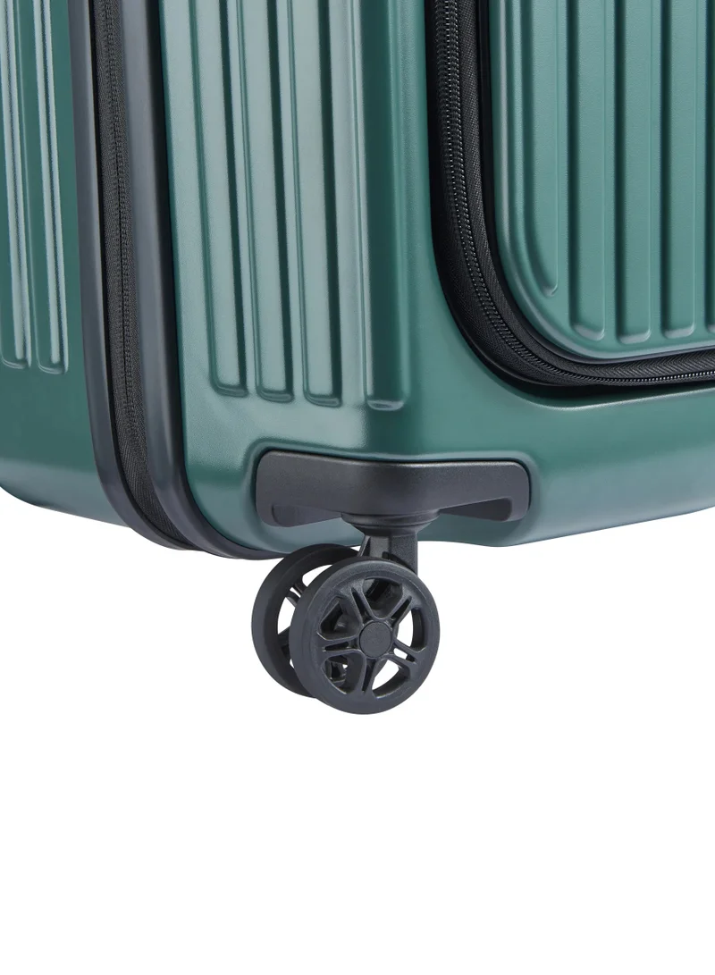 DELSEY Paris  securtime zip 2.0 - 77 cm top opening medium 4-double wheeled expandable check-in luggage trolley - deep green  | Best Price UAE